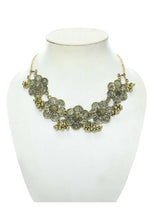 Thumbnail for Mominos Fashion Johar Kamal Golden-Plated Brass Finish Floral Desgin Choker For Women - Distacart