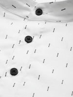 Thumbnail for Manyavar Men White Geometric Kurta - Distacart