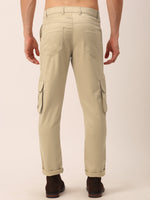 Thumbnail for Jainish Men's Casual Cotton Solid Cargo Pants ( KGP 154 Beige ) - Distacart