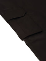 Thumbnail for Jainish Men's Casual Cotton Solid Cargo Pants ( KGP 154 Black ) - Distacart