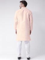 Thumbnail for RIAG Men's Beige Cotton Long Ethnic Kurta - Distacart