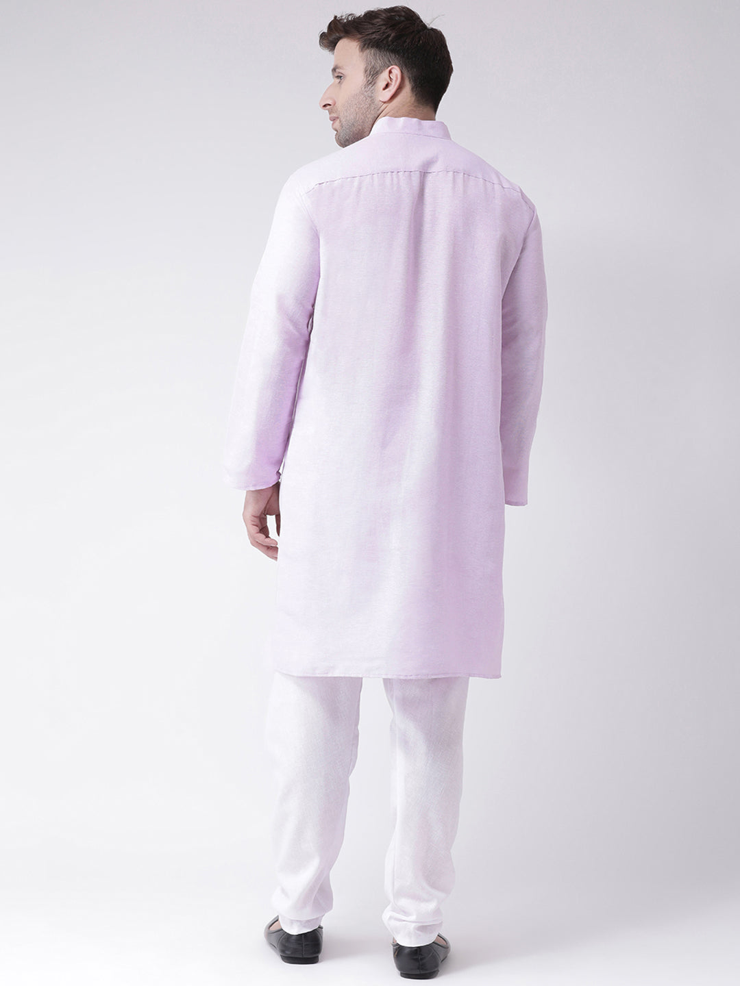 RIAG Men's Purple Cotton Long Ethnic Kurta - Distacart