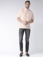 Thumbnail for RIAG Men's Beige Cotton Short Ethnic Kurta - Distacart
