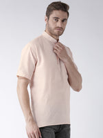 Thumbnail for RIAG Men's Beige Cotton Short Ethnic Kurta - Distacart