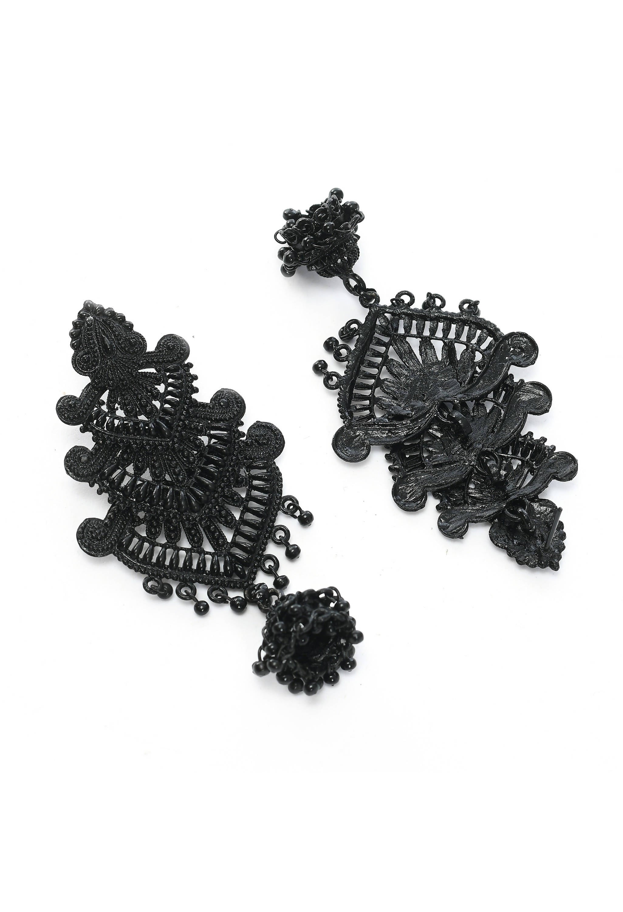Mominos Fashion Johar Kamal Latest Design Black Color Earrings - Distacart