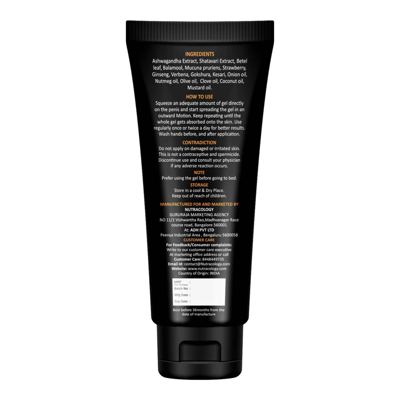 Nutracology Prolongex Gel For Strength & Power - Men - Distacart