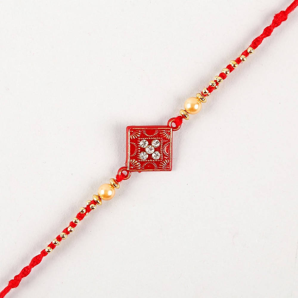Sleek American Diamond Rakhi And Almond Treat Chocolate - Distacart