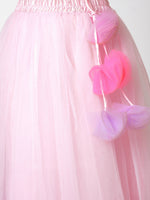 Thumbnail for Lil Drama Girls Choli Ghaghra With Dupatta Set - Pink - Distacart