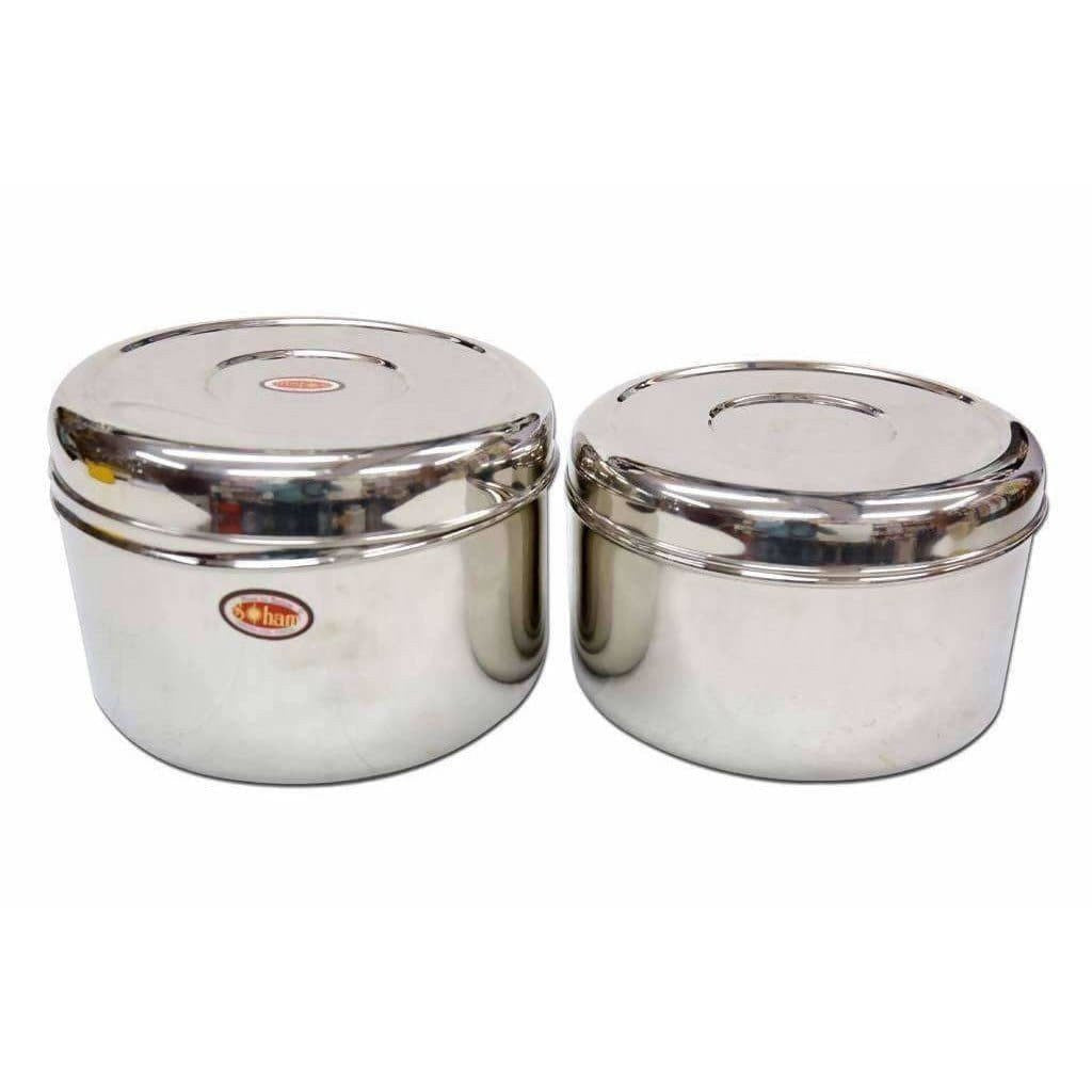 Soham Stainless Steel 2-Box Lunch Box Set -Storage Container-Kids Lunch Box Set - Distacart