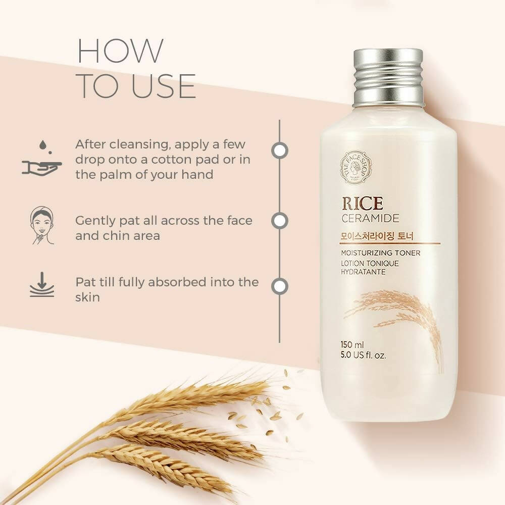 The Face Shop Rice & Ceramide Moisturizing Face Toner - Distacart
