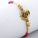 Thumbnail for Ganesha Rakhi & Cadbury Silk In Bhai Ho To Aisa Sleeve Online