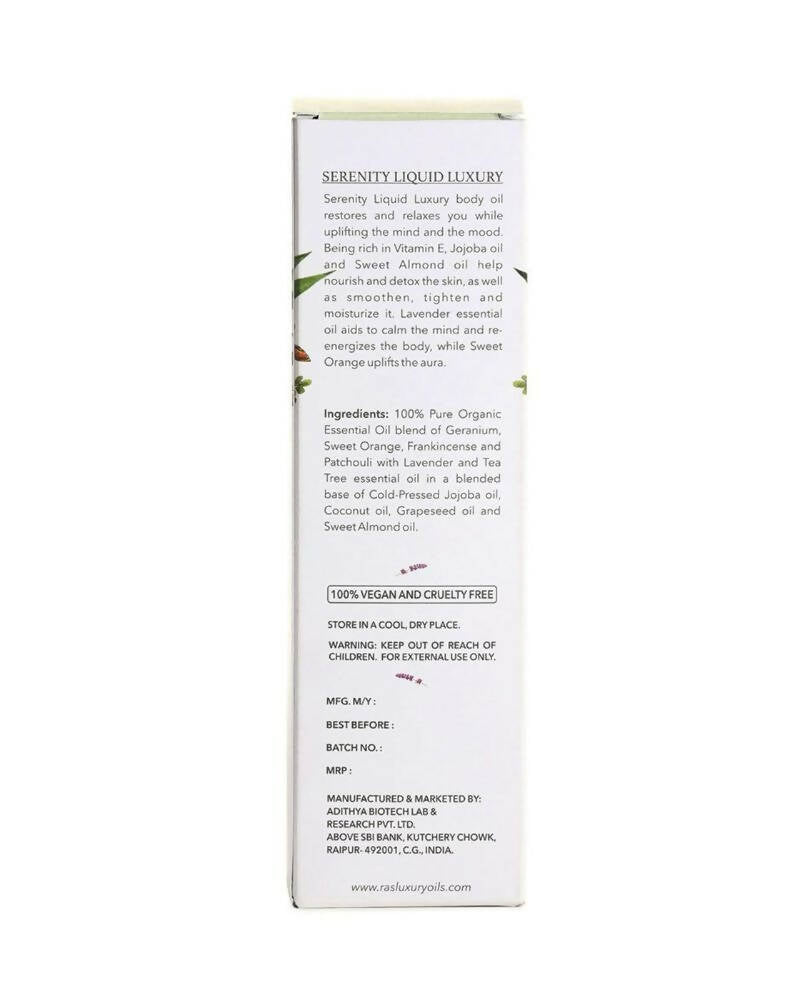 Ras Luxury Oils Serenity Liquid Luxury Body Oil - Distacart