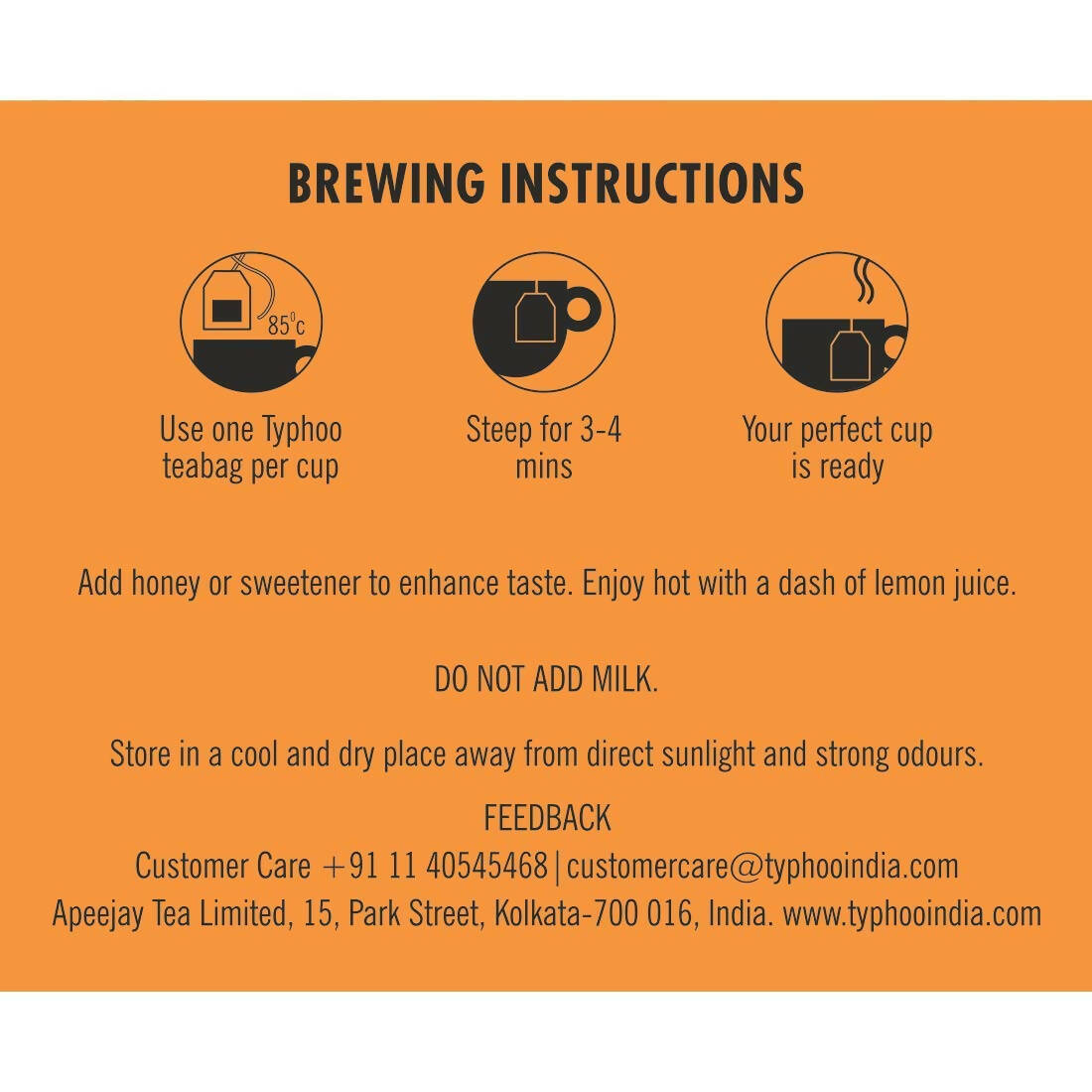 Typhoo Cleansing Lemon & Honey Green Tea Bags - Distacart