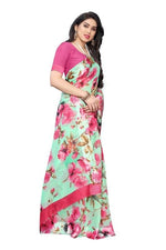 Thumbnail for Vamika Green Linen Satin Border Saree (SONAKSHI 12 GREEN)