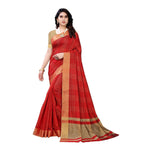 Thumbnail for Vamika Red Cotton Silk Weaving Saree (Anaya Red)