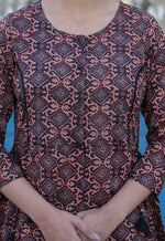 Thumbnail for Kaajh Coffee Brown Cotton Shirt Style Tunic - Distacart