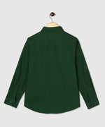 Thumbnail for Manet Boys Full Sleeves Solid Shirt - Green - Distacart