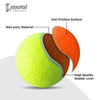 Thumbnail for Cockatoo Rubber Cricket Tennis Ball (Pack of 2) - Distacart