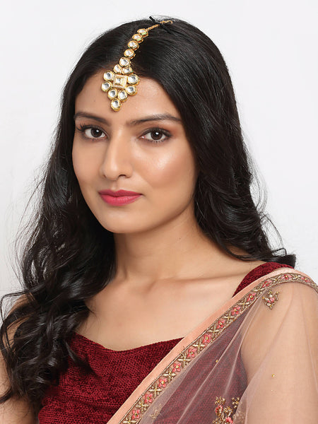 Kundan Maang Tikka - Ruby Raang - Distacart