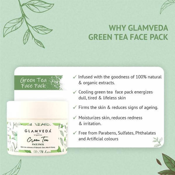 Glamveda Green Tea Recharge & Renew Face Pack
