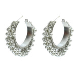 Thumbnail for Mominos Fashion Johar Kamal Oxidised Silver-Plated Brass Finish Radha Kishan Long Necklace For Women (Silver) - Distacart