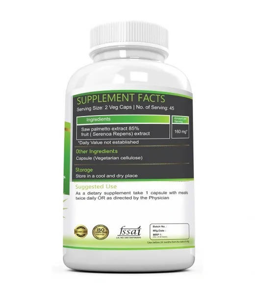 Ramini Bio Nutrition Saw Palmetto 160mg Veg Capsules - Distacart