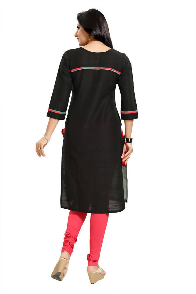 Snehal Creations Pristine Black Designer Threadwork Tunic