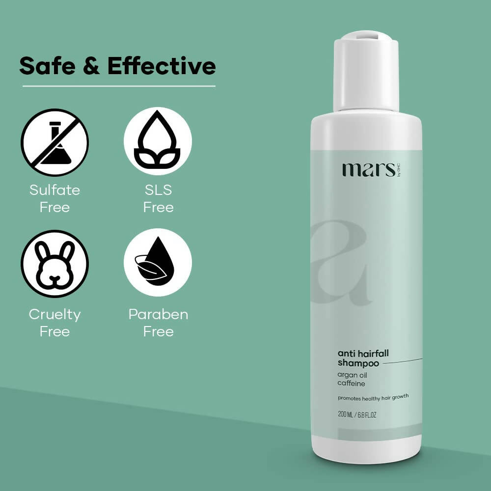 Mars By GHC Anti Hair Fall Hair Shampoo With Aloe Vera, Argan Oil & Caffeine - Distacart