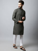 Thumbnail for Even Apparels Brown Color Pure Cotton Men's Kurta With Band Collar (CHK1185) - Distacart