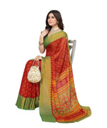 Thumbnail for Vamika Red Chiffon Brasso Bollywood Style Woven Saree (ALIZA RED) - Distacart