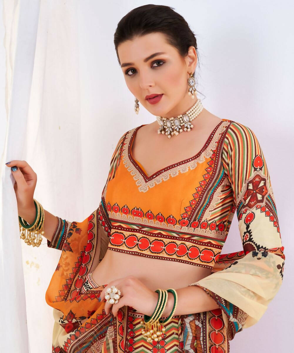 Wedding Designer Offwhite Chinon Lehengha Choli - Anbazaar - Distacart