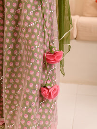 Thumbnail for Girls Printed Ready To Wear Lehenga Blouse With Dupatta - Mini Marvels - Distacart