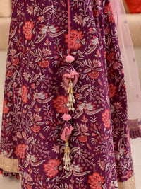 Thumbnail for Girls Printed Ready To Wear Lehenga Blouse With Dupatta - Mini Marvels - Distacart