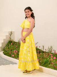 Thumbnail for Girls Printed Ready To Wear Lehenga Choli - Mini Marvels - Distacart