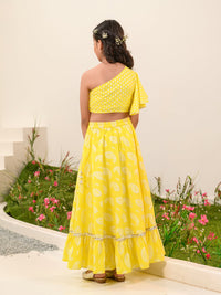 Thumbnail for Girls Printed Ready To Wear Lehenga Choli - Mini Marvels - Distacart