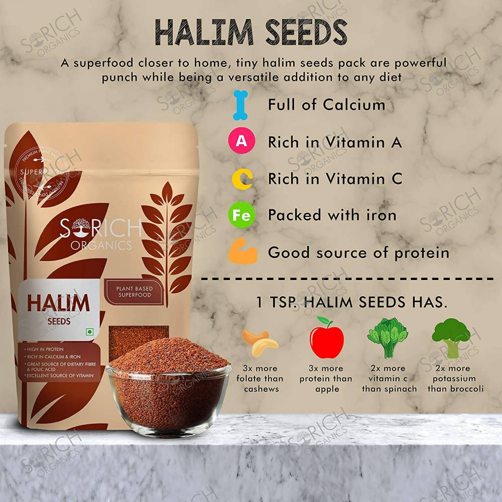 Sorich Organics Halim Seeds / Garden Cress Seeds - 200 gm