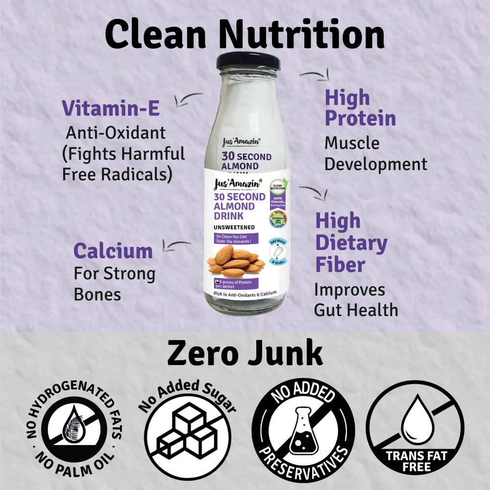 Jus Amazin 30-Second Almond Drink Unsweetened - Distacart