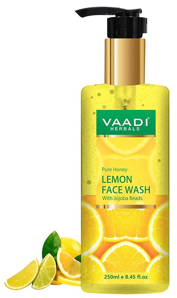 Vaadi Herbals Pure Honey Lemon Face Wash With Jojoba Beads - Distacart