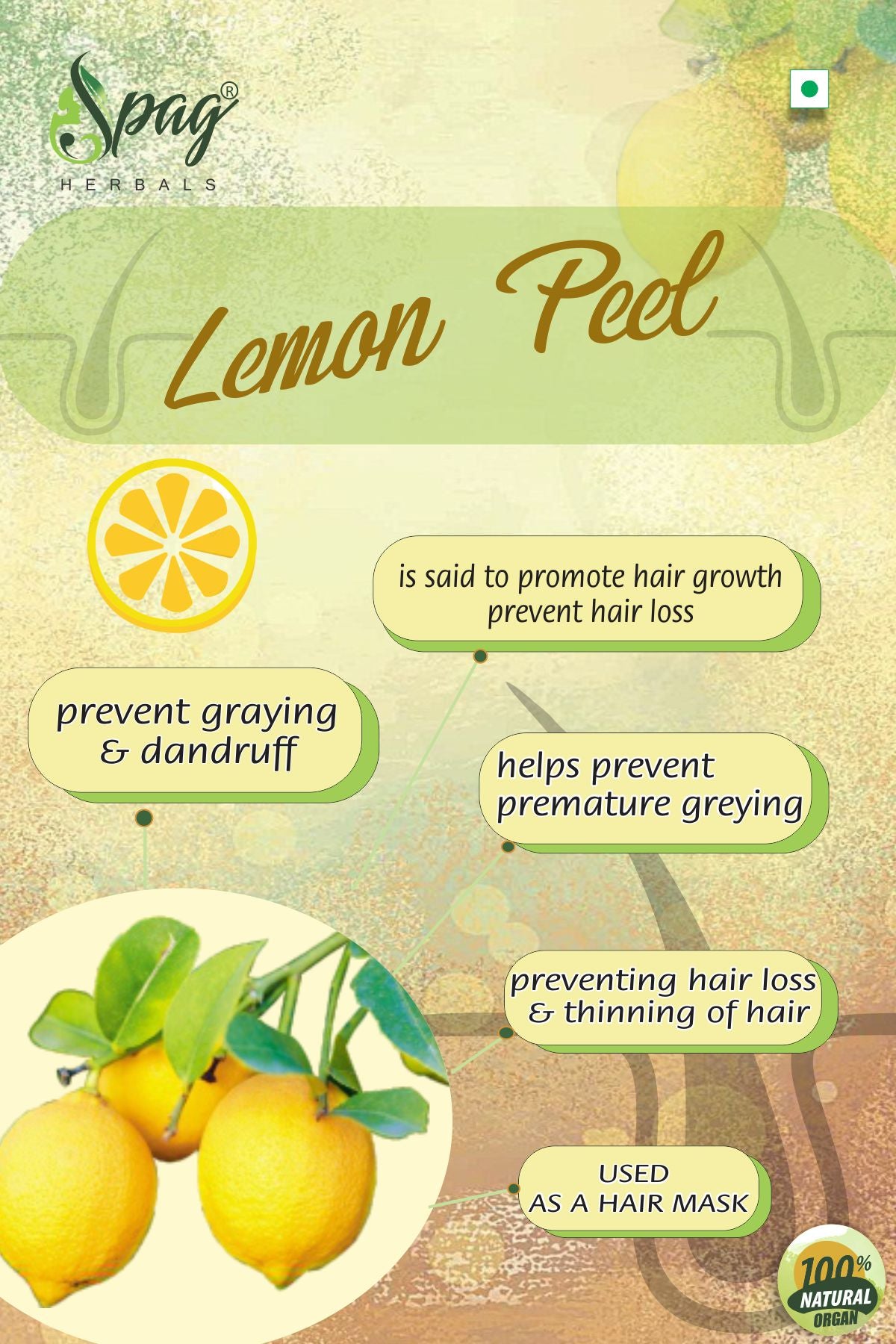 Spag Herbals Premium Lemon Peel Powder - Distacart