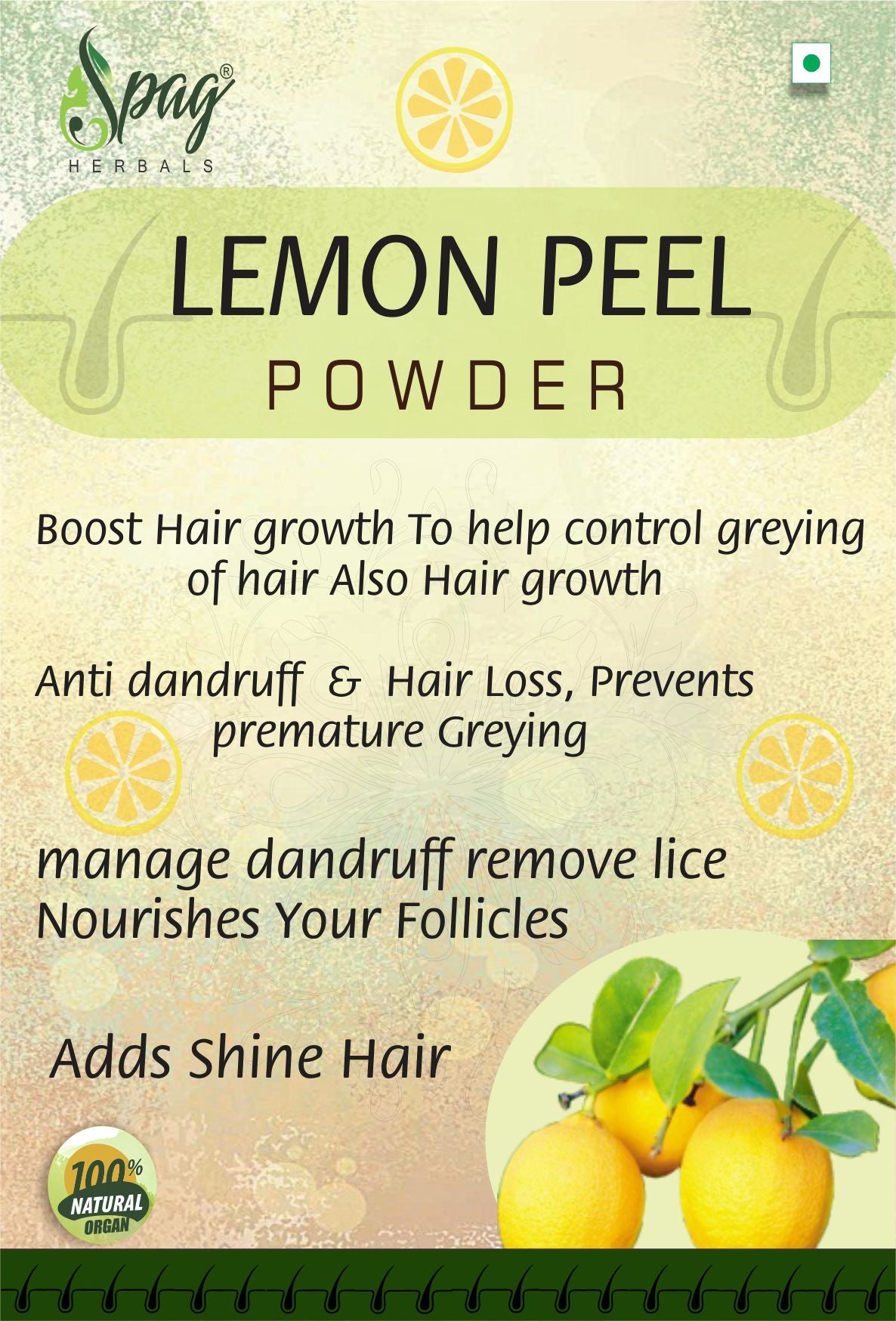 Spag Herbals Premium Lemon Peel Powder - Distacart