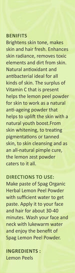 Thumbnail for Spag Herbals Premium Lemon Peel Powder - Distacart