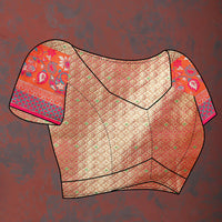 Thumbnail for Lorenvalley Fashion Orange Kanjivaram Silk Woven Design with Zari Weaving Saree - Distacart