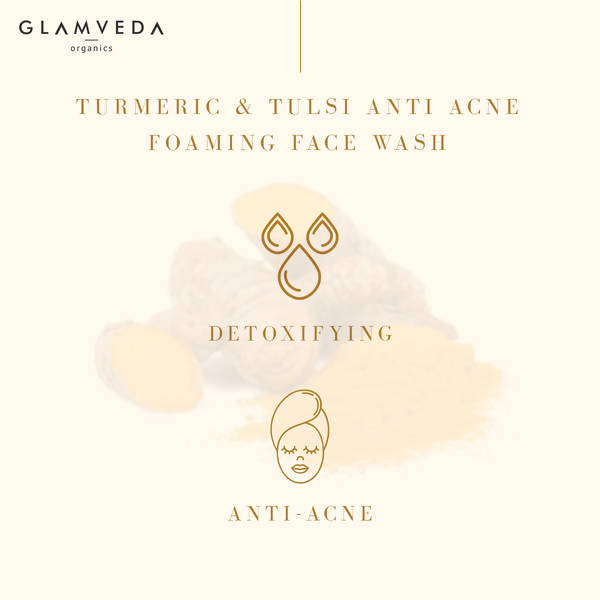 Glamveda Turmeric & Tulsi Detox Anti Acne Face Wash