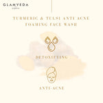 Thumbnail for Glamveda Turmeric & Tulsi Detox Anti Acne Face Wash