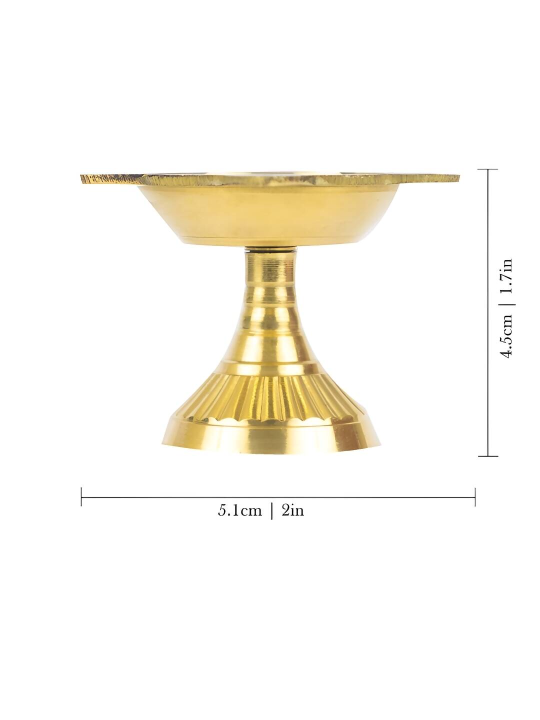 Spillbox Gold-Toned Brass Diya Pooja Essential - Distacart