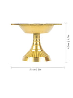 Thumbnail for Spillbox Gold-Toned Brass Diya Pooja Essential - Distacart