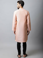 Thumbnail for Even Apparels Pink Color Pure Cotton Men's Kurta With Band Collar (SLD1186) - Distacart