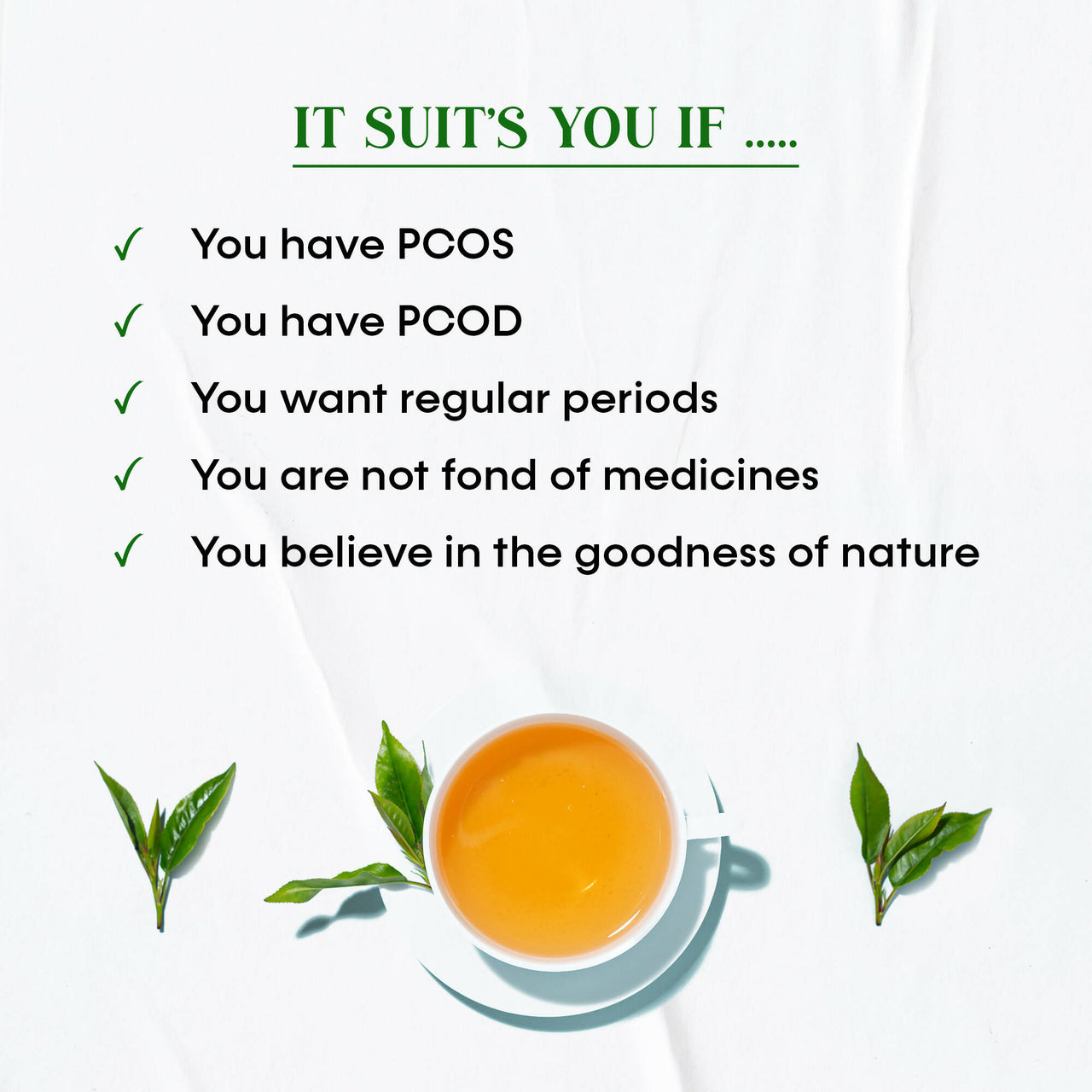 Oraah PCOS PCOD Basil with Black Currant Tea - Distacart