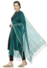 Thumbnail for Mominos Fashion Moeza Banarsi Piping Rama Green Dupatta - Distacart