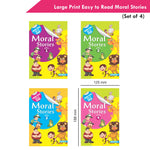 Thumbnail for Large Print Easy to Read Moral Stories Set of 4| Bedtime Stories Books for Kids| Ages 4-8 Years - Distacart